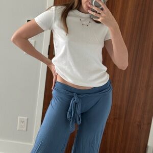 Beach pants made from natural fabric